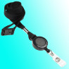 Lanyard 15 mm in schwarz mit Ausweisjojo und Sollbruchstelle