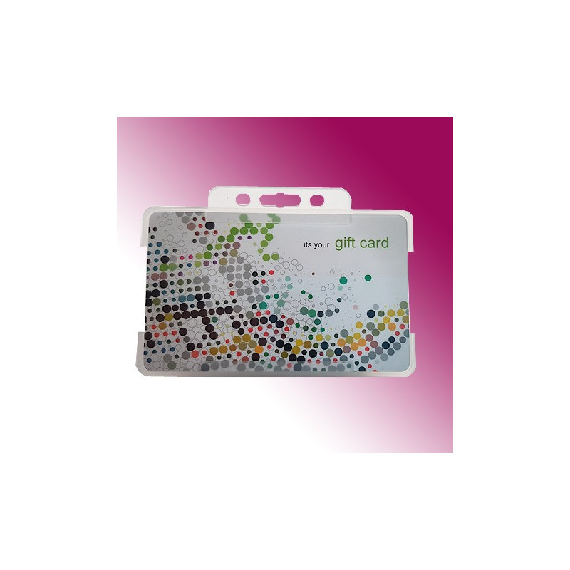 Scheckkartenhalter mit Euroloch und zwei Rundlöchern