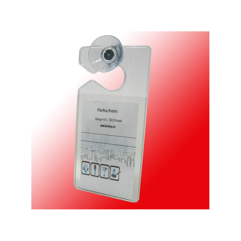 Parkhülle hochkant mit großem Saugnapf