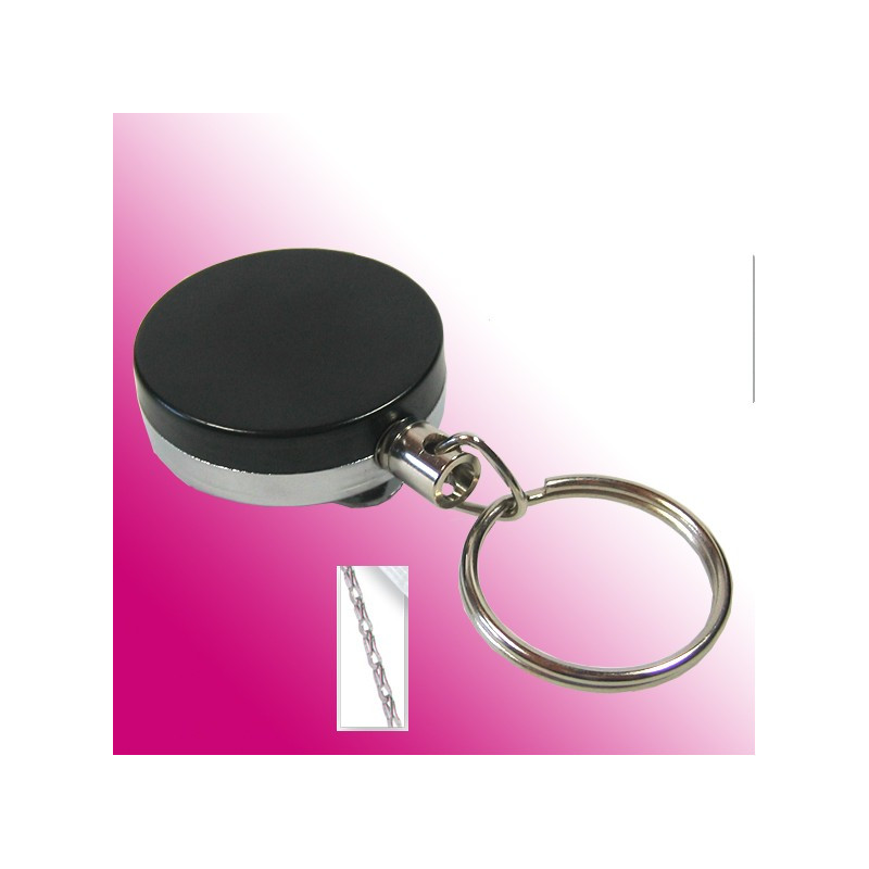 Ausweisjojos aus Metall mit Schlüsselring und Gürtelclip