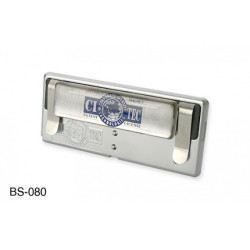 Sielberfarbiges Namensschild mit Magnet