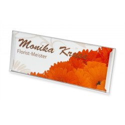 Metallnamensschild flach