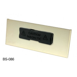 Metallnamensschild flach mit Magnet zur Selbstbeschriftung