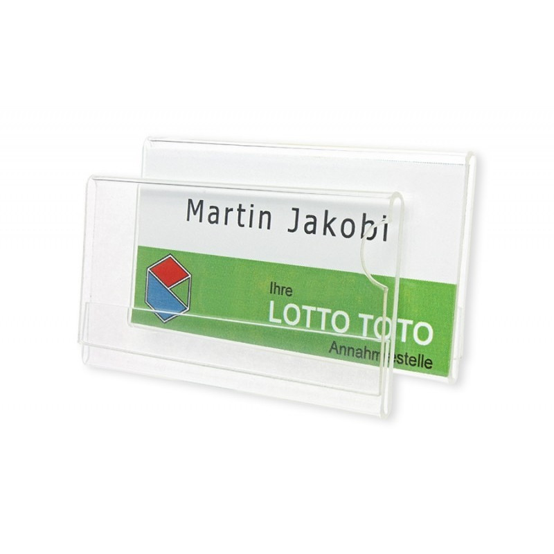 Namensschild aus hochwertigem Acrylglas, 1 mm passend für Kartenformat 70 x 35 mm