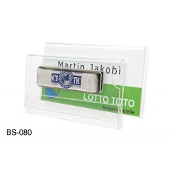 Namensschild aus hochwertigem Acrylglas, 1 mm passend für Kartenformat 70 x 35 mm